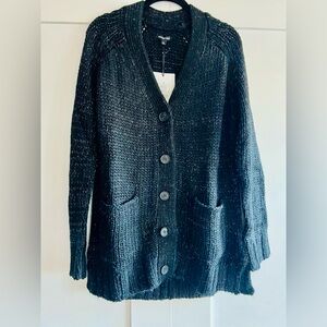 Who What Wear Charcoal Button-Up Cardigan